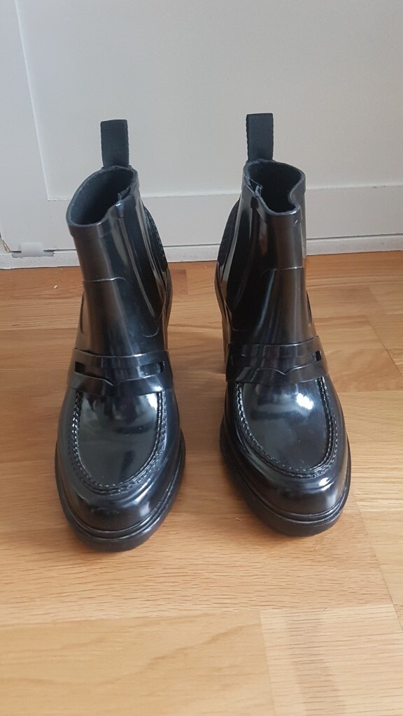 hunter original block heel chelsea wellies